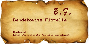 Bendekovits Fiorella névjegykártya